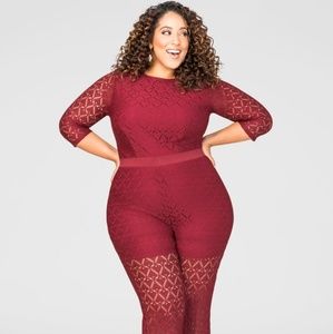 Crochet lace boyshort jumpsuit